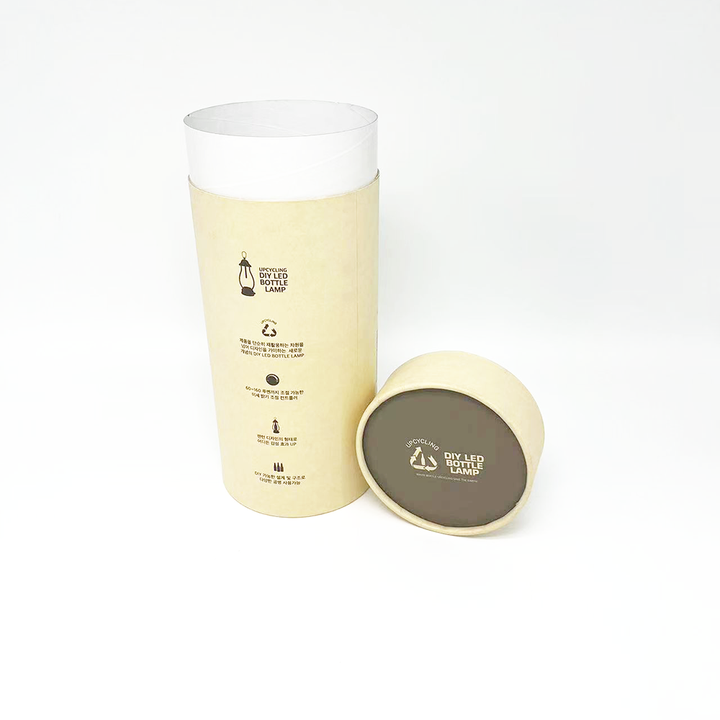 صندوق أسطواني من الورق المقوى للإلكترونيات الصديقة للبيئة مخصص لتغليف أنبوب الورق للكاميرا الذكية وسماعة الأذن وإضاءة LED