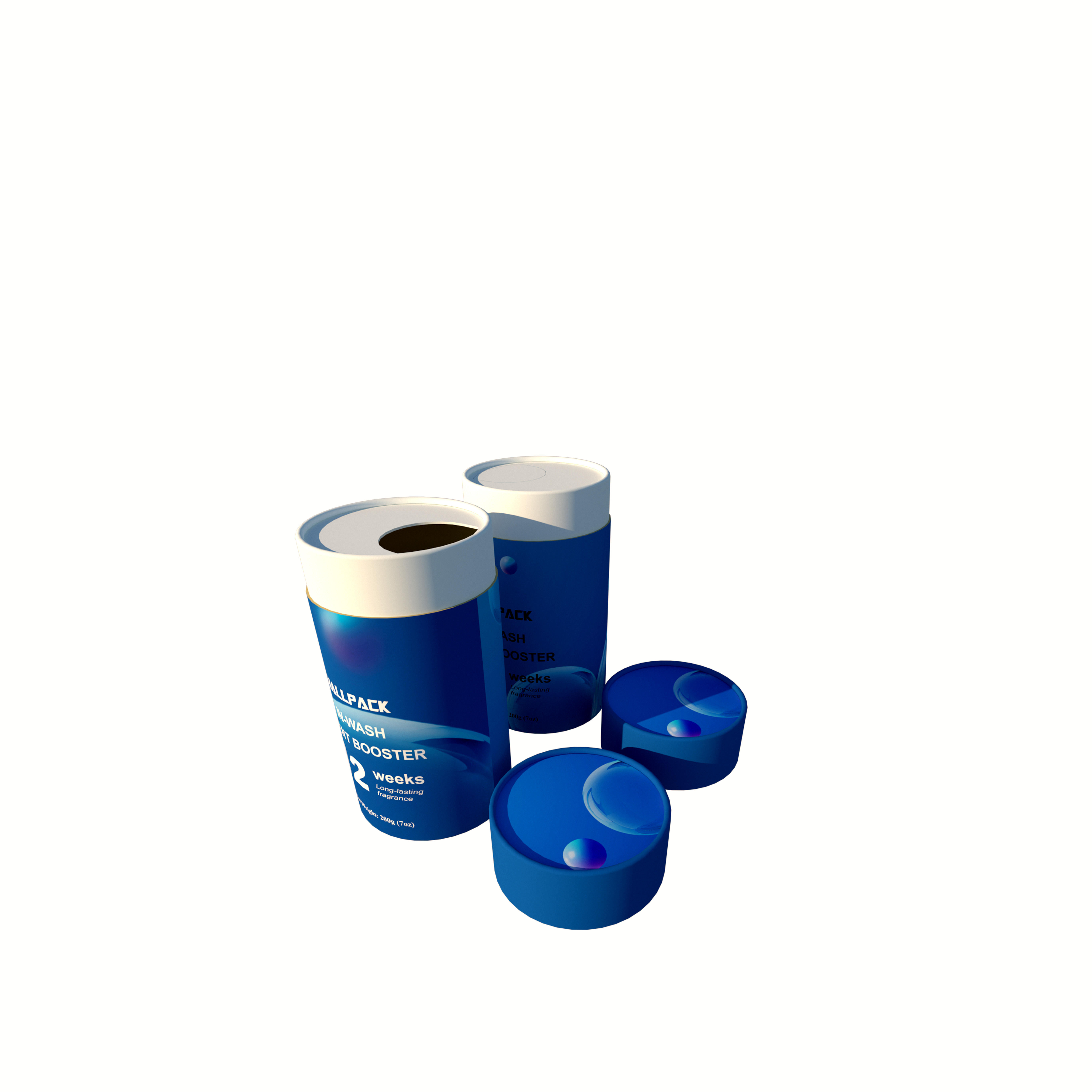 شعار مخصص على شكل دائري من الورق المقوى أنبوب ورق قابل للتحلل الحيوي يرفع التغليف لتقوية رائحة غسل مستحضرات التجميل