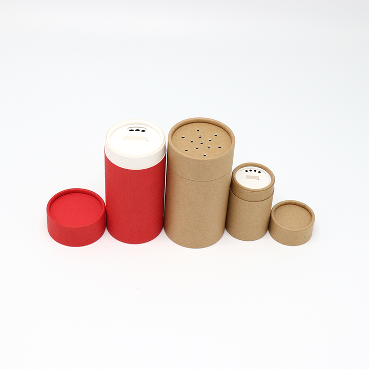 عالية الجودة مخصصة مستحضرات التجميل جولة أنبوب مربع حزمة من الورق المقوى وتعبئتها مع غربال شاكر لمسحوق الشامبو الجاف