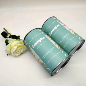 أنبوب ورقي عالي الجودة من فئة الغذاء يمكن تغليف الشاي على شكل علبة تغليف أنبوب قابل للتحلل الحيوي تغليف أنبوب ورقي مخصص للأغذية