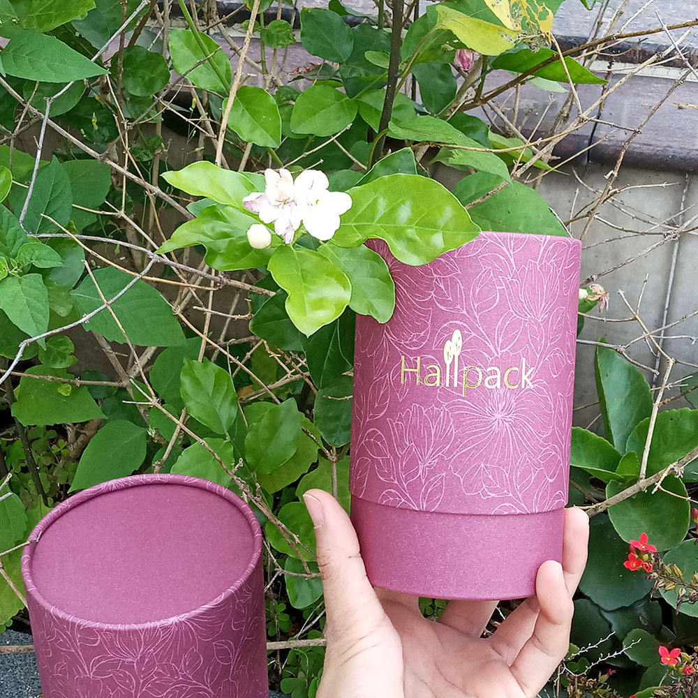 صديقة للبيئة من الورق المقوى فضفاض الشاي حبوب البن اسطوانة مستديرة صندوق التعبئة والتغليف الغذاء الصف ورقة أنبوب ورق كرافت مقاوم للرطوبة