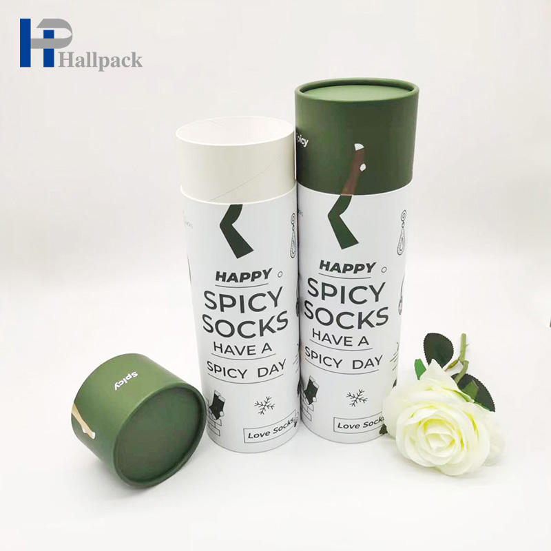 جوارب تغليف تي شيرت مخصصة مُعاد تدويرها بنسبة 100٪ تغليف أنابيب ورق كرافت من الورق المقوى