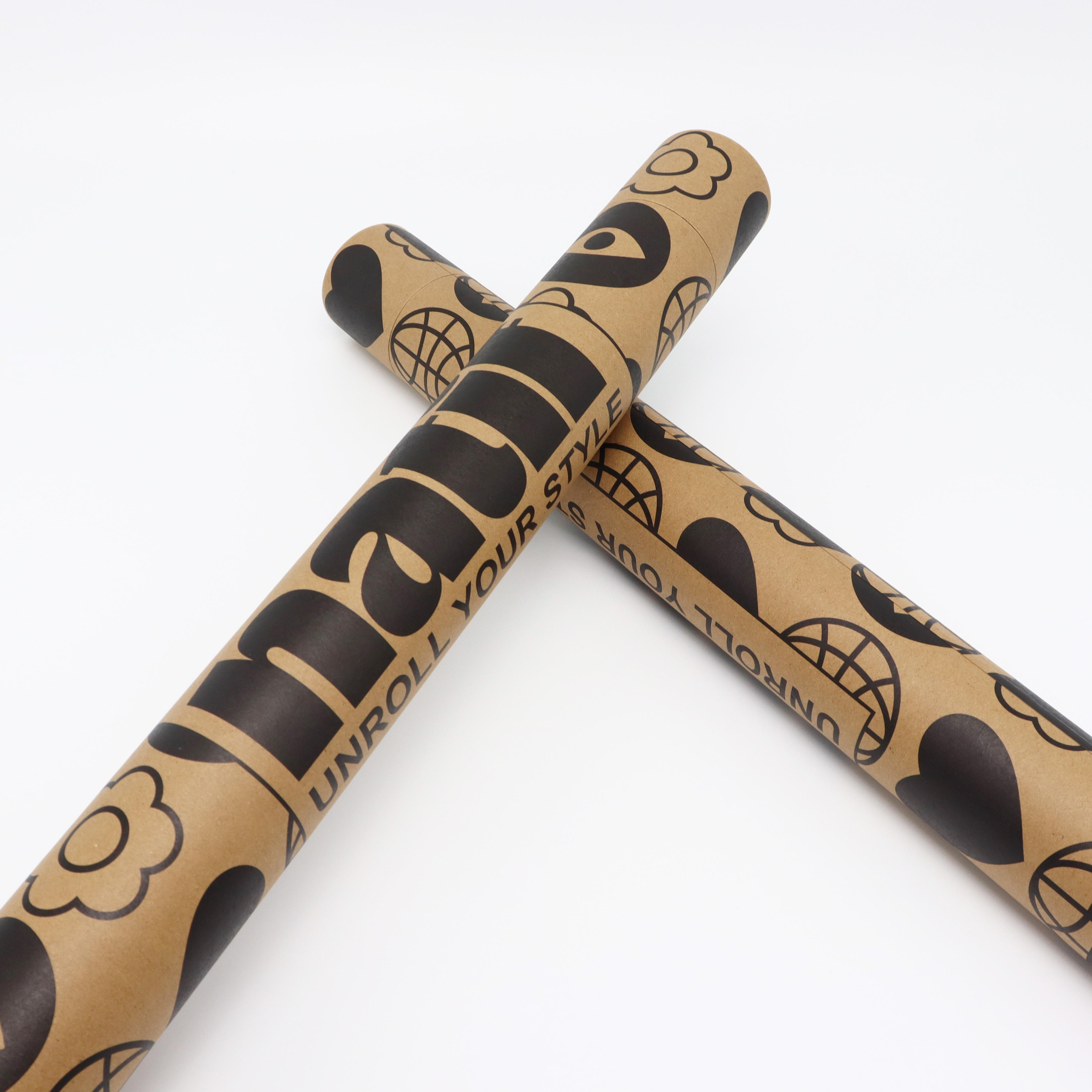 يمكن للورق القابل للتحلل أن يقوم بلف أنبوب الورق مع أسطوانة كروية لأنبوب ورق الكرافت المطبوع