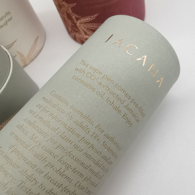 صندوق شمع بختم ورق الكرافت قابل للتخصيص وطباعة ذهبية وقابلة للتحلل الحيوي ومعالجة التلاشي وتغليف أنبوب الورق