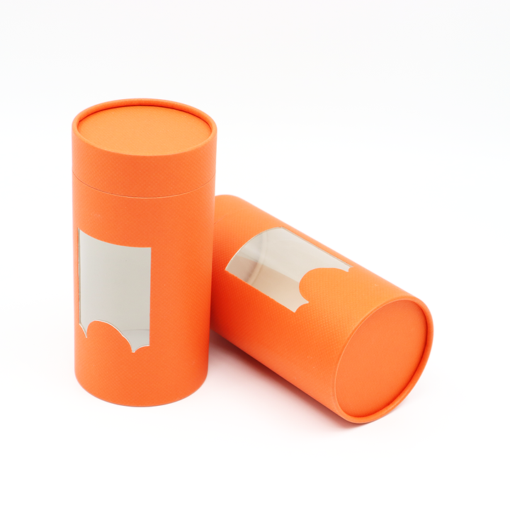 2024 أنبوب أساسي من الورق المعاد تدويره جديد نافذة طباعة مخصصة كرافت كرافت ورق مقوى أنبوب تغليف