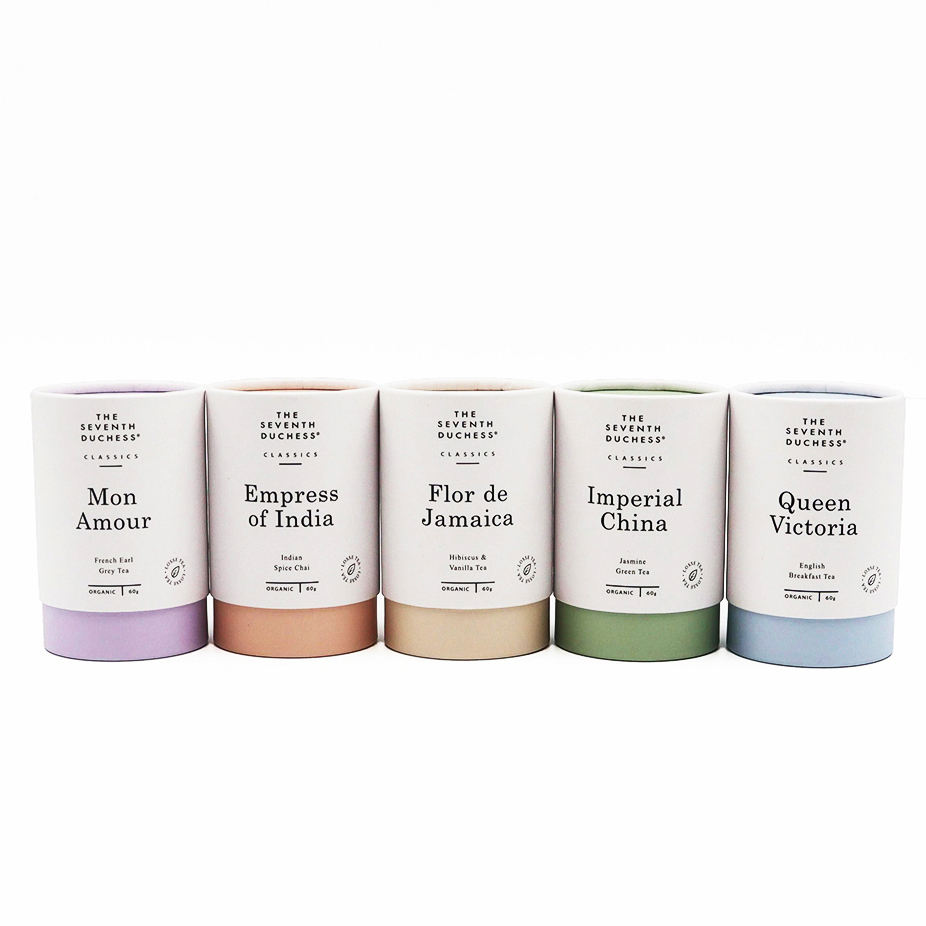 تصميم مخصص فضفاض الشاي القهوة الشوكولاته الفول اسطوانة مستديرة من الورق المقوى صديقة للبيئة الغذاء الصف صندوق الغذاء ورقة أنبوب الحزمة