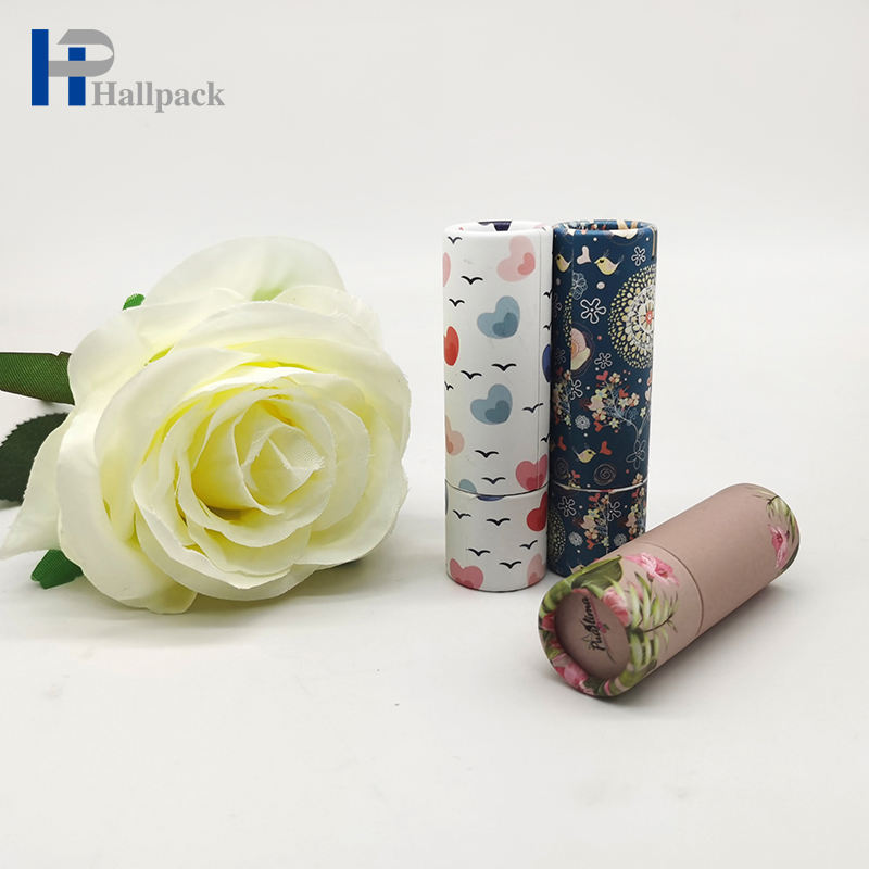الجملة 0.3oz كرافت ايكو الغذاء الصف الورق المقوى أنبوب جولة ورق الحرف بلسم الشفاه التعبئة والتغليف للحرف اليدوية والمشاريع