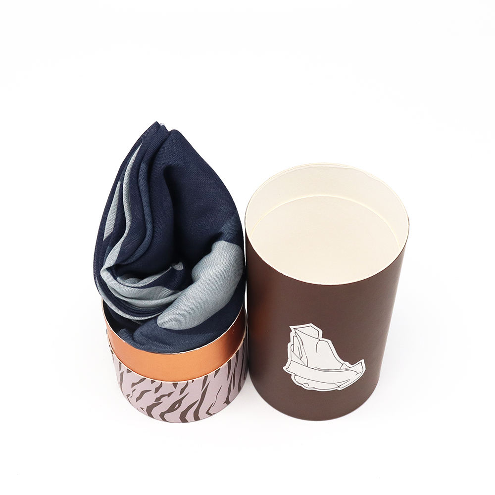 مخصص القابلة للتحلل ماتي كرافت ورقة المجلس جولة ورقة أنبوب منشفة الملابس الملابس الداخلية وشاح حريري هدية ورقة أنبوب التعبئة والتغليف