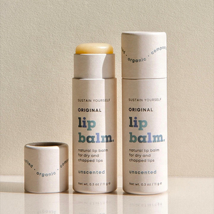 Hallpack 100% ورق بلاستيكي مجاني مخصص أنبوب بلسم الشفاه شكل دائري رفع اسطوانة غسول شريط أنابيب الورق التعبئة والتغليف
