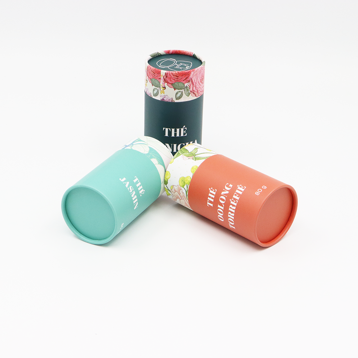 صديقة للبيئة الغذاء الصف صندوق من الورق المقوى مع غطاء معدني ورقة أنبوب التغليف للمكسرات القهوة الشاي