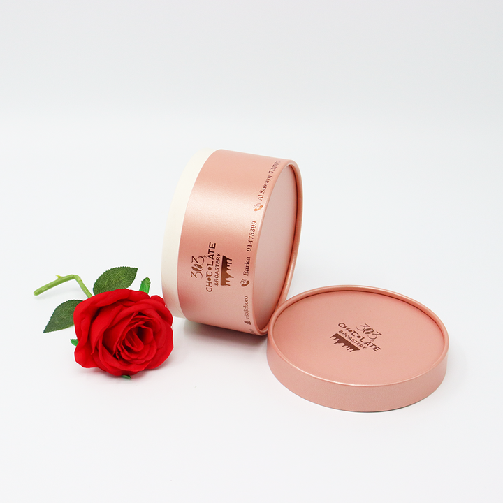 صديقة للبيئة مخصصة للأغذية التعبئة والتغليف من الورق المقوى اسطوانة مربع أنبوب التعبئة والتغليف للخبز كعكة كوكي الشوكولاته