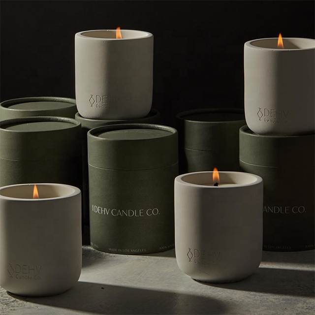 صندوق أنبوب دائري للتغليف من الورق المقوى القابل للتحلل الحيوي خالٍ من البلاستيك بنسبة 100% لتغليف الشموع بأنبوب ورقي عالي الجودة