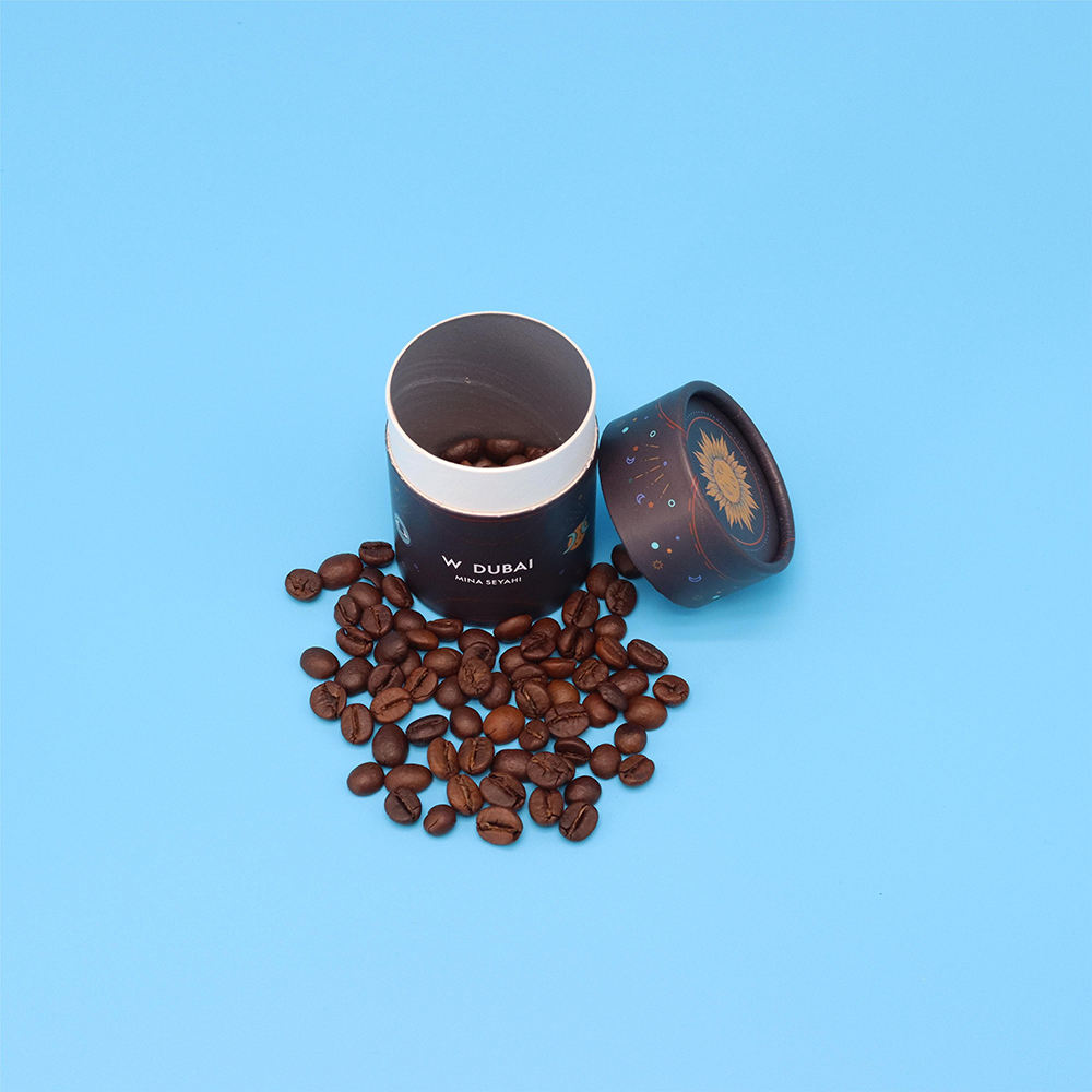 شعار الطباعة المخصصة الشاي ورقة أنبوب التغليف الغذاء الصف كرتون حاوية اسطوانة لتغليف الشاي القهوة جولة مربع