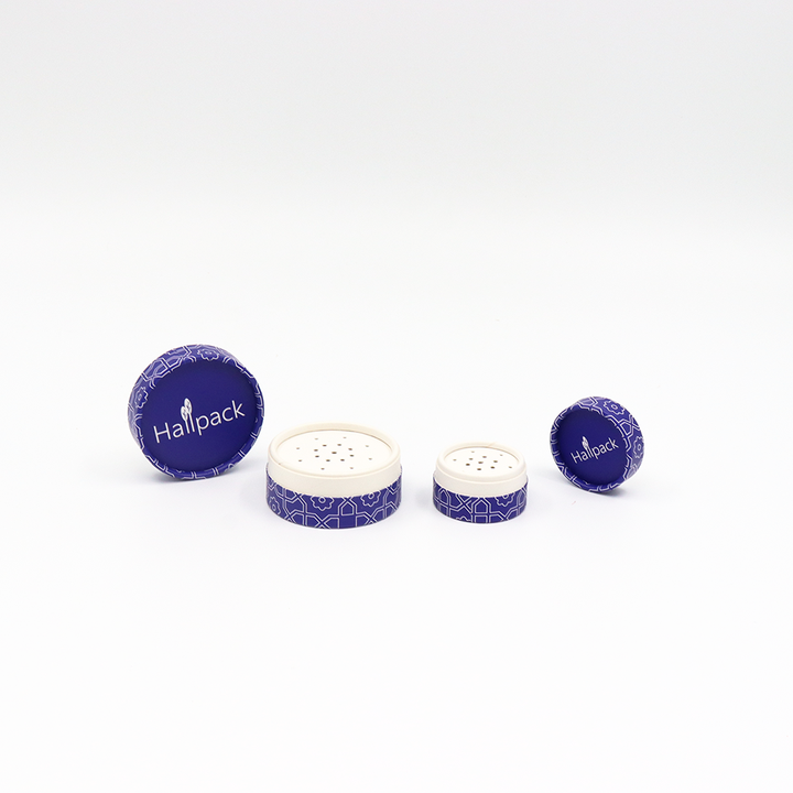 عالية الجودة مخصصة تغليف مستحضرات التجميل كرتون اسطوانة مربع ورقة أنبوب التعبئة والتغليف مع غربال شاكر لظلال العيون مسحوق فضفاض