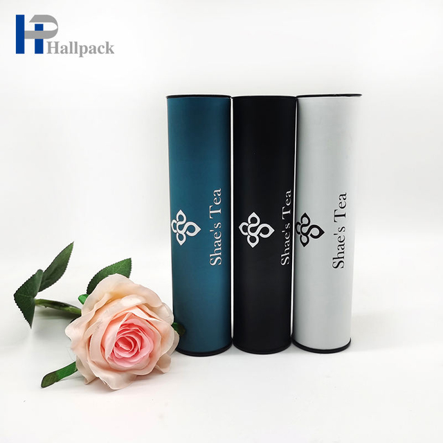 حجم قابل للتخصيص غطاء حديدي فاخر أنبوب ورق كرافت مستدير للأغذية المنزلية غطاء معدني ورق تغليف الأنبوب