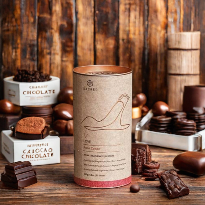 فاخر مخصص تصميم الغذاء الصف جولة أنبوب مربع التعبئة والتغليف من الورق المقوى لورق الشوكولاته الكاكاو