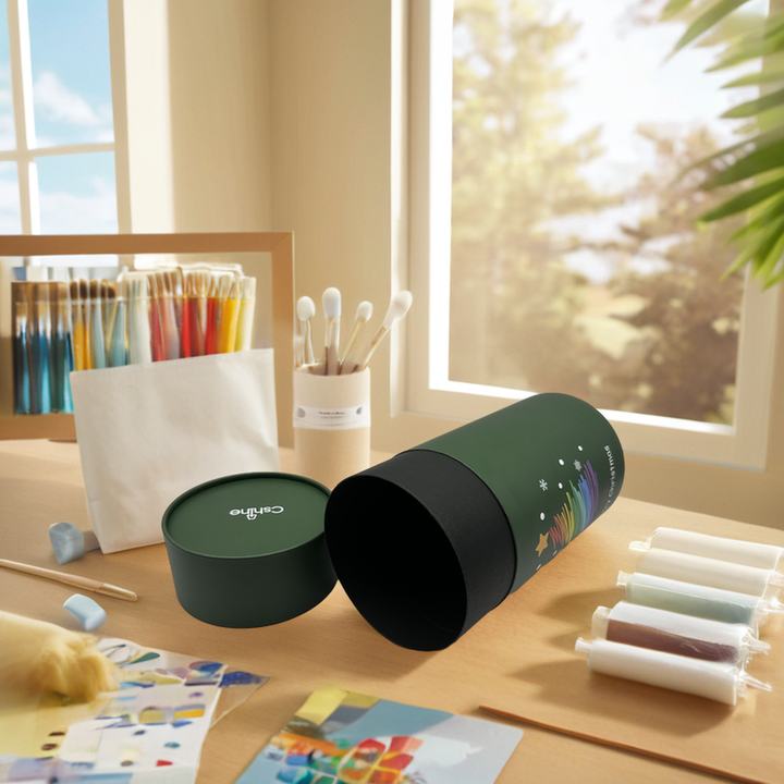 حار بيع صديقة للبيئة اسطوانة الأخضر كرافت ورقة جولة أنبوب