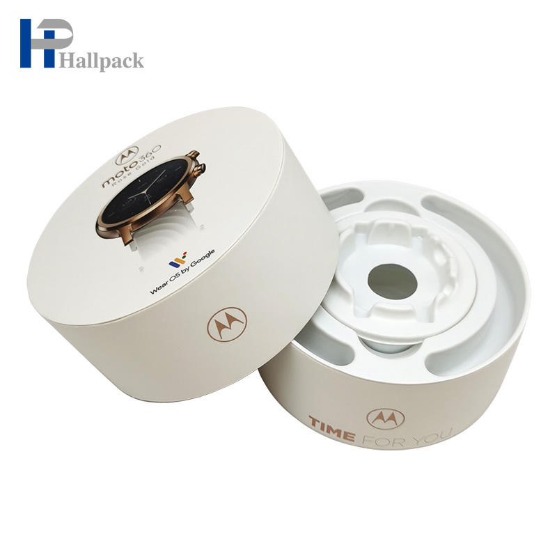 جولة ورقة أنبوب مربع مجوهرات قصيرة أنبوب التعبئة والتغليف زهرة مسطحة الأعلى