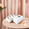 صندوق هدايا حلوى الزفاف الصغير الفاخر صندوق صلب لامع مع تصفيح لامع من رقائق الذهب ومعالجة الطباعة التلاشي