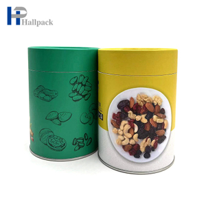 الجملة غطاء معدني مستدير حاوية أنبوب الورق المقوى الشاي مع شعار مخصص