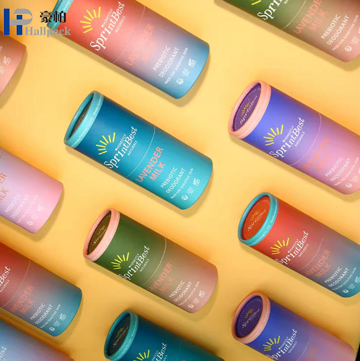 تغليف أنبوب الورق حاوية أسطوانة من الورق المقوى للطعام لتغليف علب الشاي المستديرة