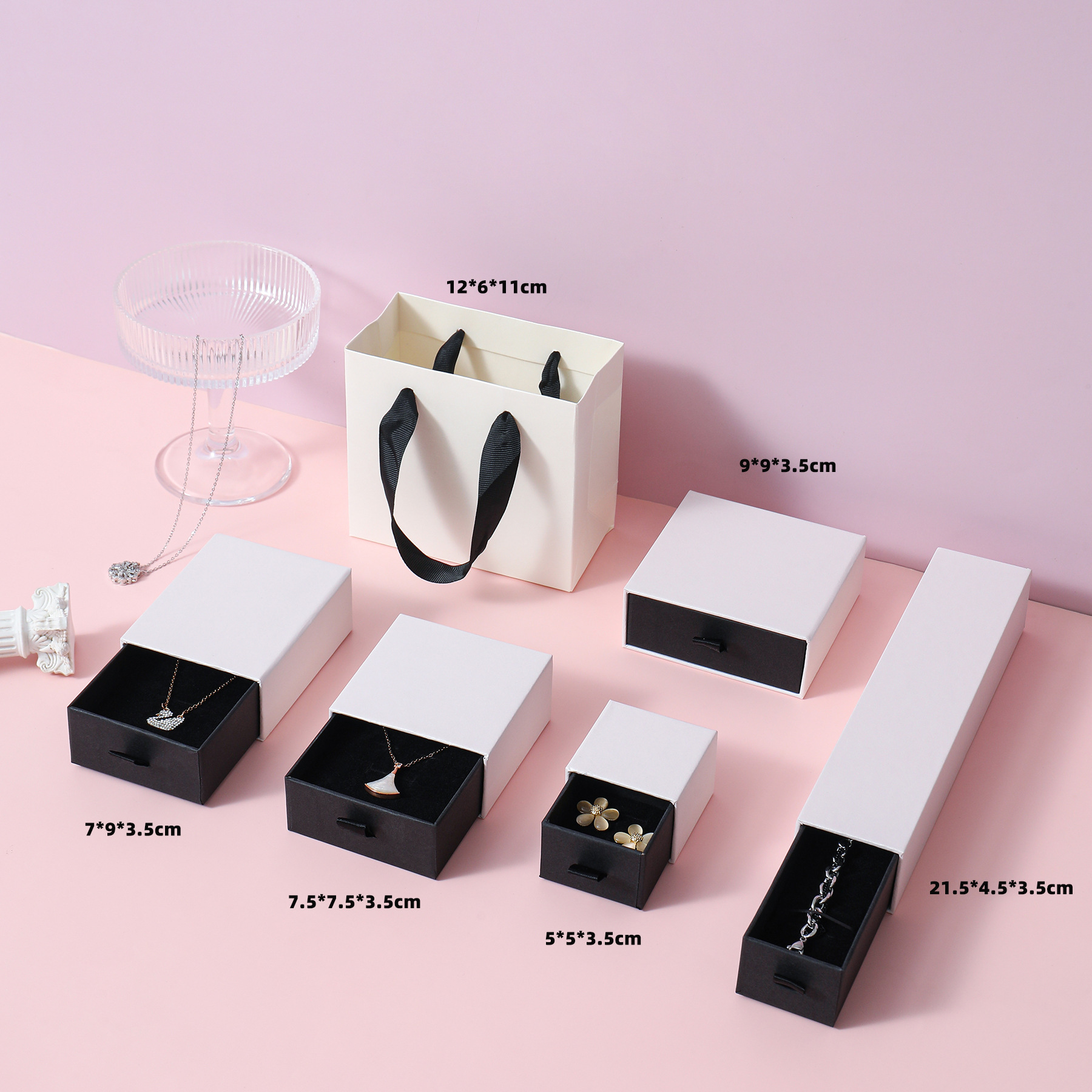عبوات المجوهرات مربع درج هدية مربع مجوهرات للورق لخواتم الأقراط