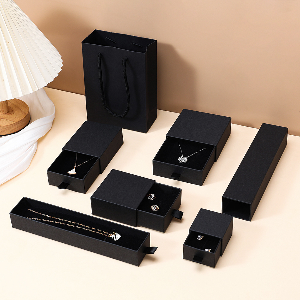 عبوات المجوهرات مربع درج هدية مربع مجوهرات للورق لخواتم الأقراط