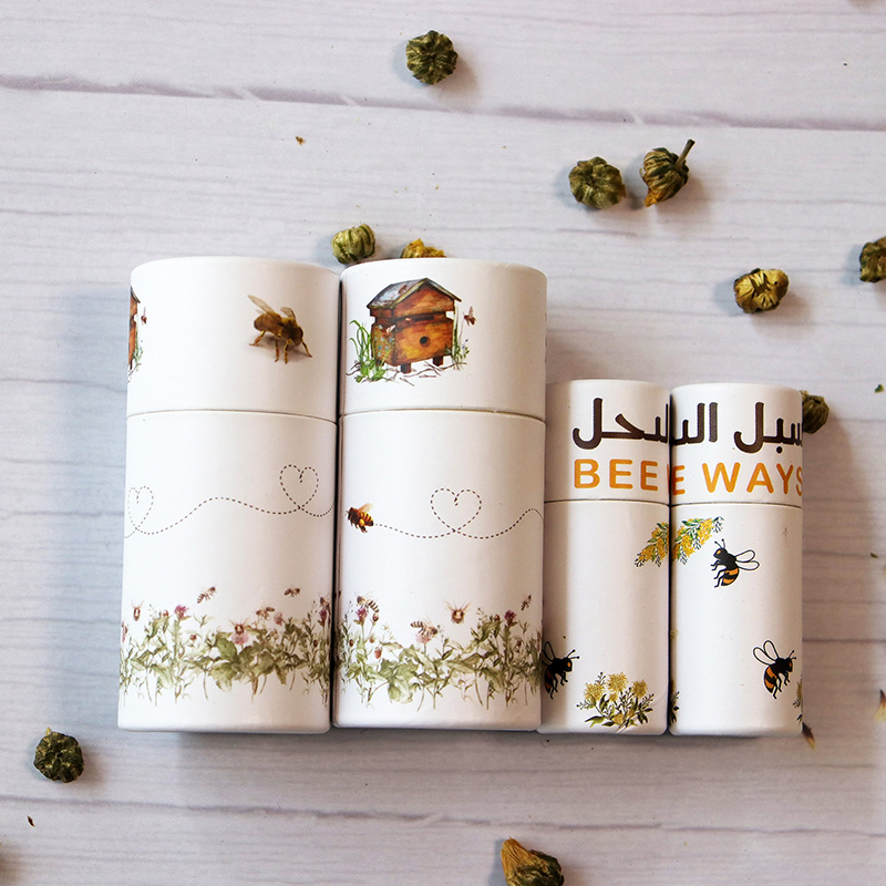 قابلة للتحلل المخصص لحجم الشعار تصميم أنابيب تعبئة شاي الأسطوانة
