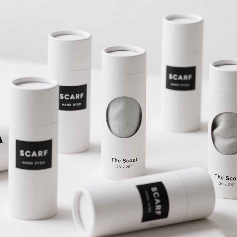 أسطوانة مستديرة ملائمة للبؤس البيئية أنبوب التغليف صندوق التغليف مربع تغليف الأنبوب مع نافذة