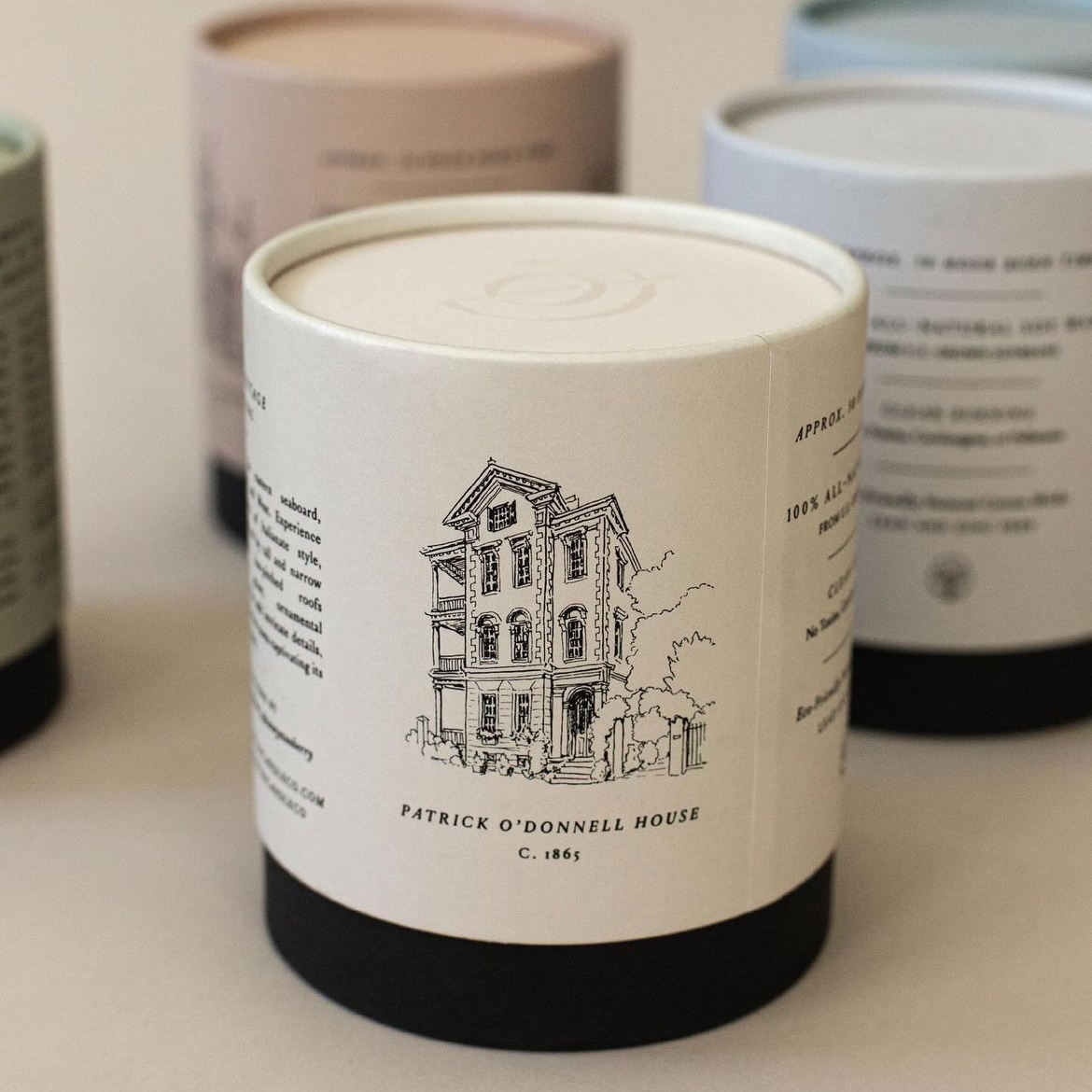 مخصص فارغة كرافت ورقة أنبوب التعبئة والتغليف اليدوية شمع الصويا شمعة جرة زجاجية اسطوانة فاخرة ورقة صندوق أنبوب دائري للشموع