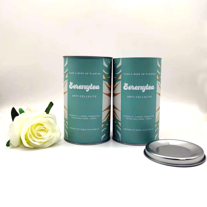 أنبوب ورقي عالي الجودة من فئة الغذاء يمكن تغليف الشاي على شكل علبة تغليف أنبوب قابل للتحلل الحيوي تغليف أنبوب ورقي مخصص للأغذية