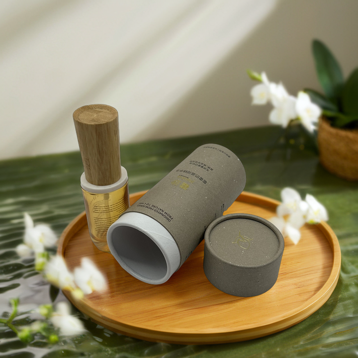 حار بيع الفاخرة كرافت ورقة مربع اسطوانة مخصصة لشمعة زيت العطور والزيوت الأساسية استخدام أنابيب الورق التعبئة والتغليف