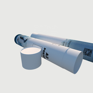 صندوق مستدير من ورق الكرافت المستدير بسعر المصنع صديق للبيئة تخصيص ملصق A2 هدية أسطوانة العلاج العطري تغليف أنابيب الشحن