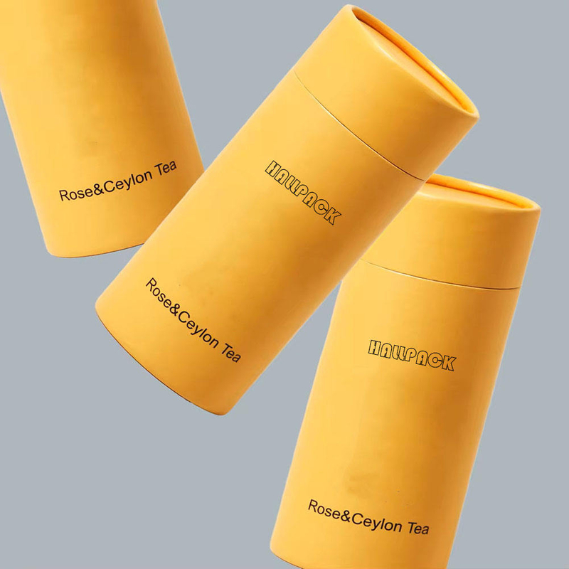 مصنع الجملة القابلة للتحلل ورقة مستحضرات التجميل الغذاء الشاي القهوة تي شيرت كرتون جولة أنبوب اسطوانة التعبئة والتغليف مربع