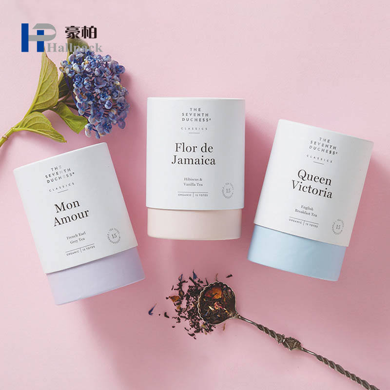 صديقة للبيئة مخصصة للأغذية التعبئة والتغليف من الورق المقوى اسطوانة مربع ورقة أنبوب التعبئة والتغليف لشاي القهوة