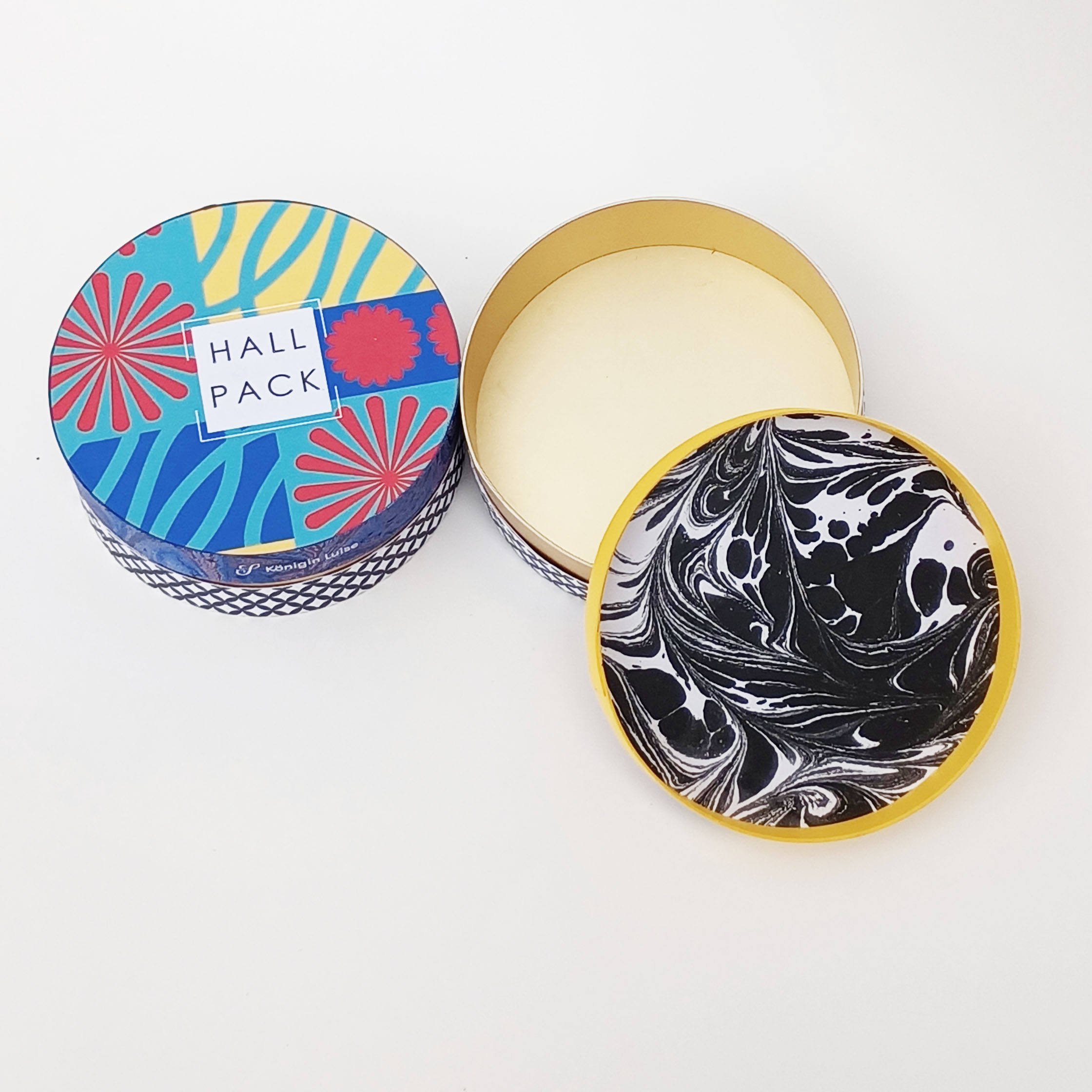 شعار قابل للتخصيص، حلوى كرتونية مستديرة من جلد البقر مع تغليف علبة كعك الخبز والبسكويت والهدايا اليدوية