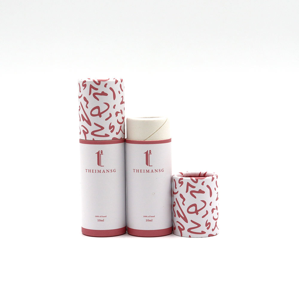 جودة عالية براون كرافت صندوق بريد ورقي أنبوب تخصيص صندوق أبيض مستدير أسود قابل للتحلل أنبوب التعبئة والتغليف