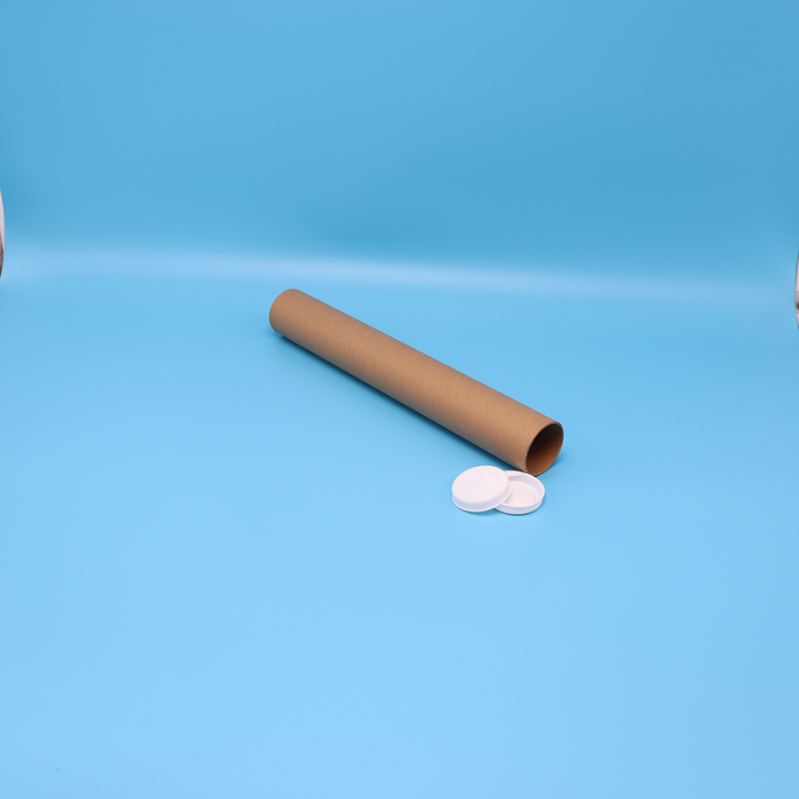 مصنع مخصص الحجم غطاء بلاستيكي ملصق قماش خلفية ورق الكرافت أنبوب بريد أنبوب ورق التغليف