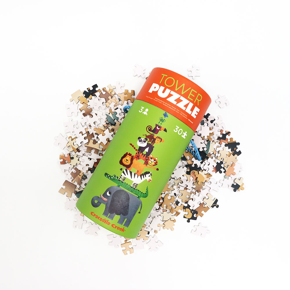 لعبة أسطوانة قابلة للتحلل مطبوعة حسب الطلب من الورق المقوى أنبوب التعبئة والتغليف لغز اللبنات روبوت التعبئة والتغليف أنبوب الورق