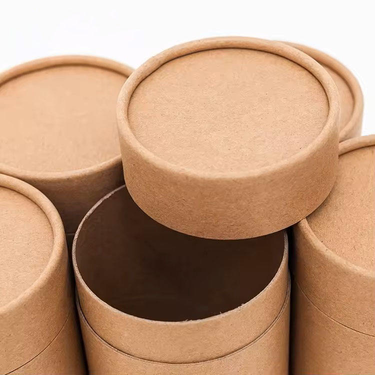 القابلة للتحلل كرافت ورقة أنبوب التعبئة والتغليف ورقة الشاي أنبوب علبة الشاي