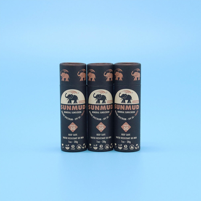 حار بيع الإبداعية الحاويات القابلة لإعادة التدوير كرتون أحمر الشفاه الصابون بلسم الشفاه زبدة زبدة عصا دفع اسطوانة Papertube التعبئة والتغليف