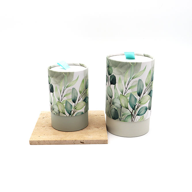 Hallpack صديقة للبيئة تصميم مخصص فضفاض الشاي حبوب البن صندوق دائري التعبئة والتغليف اسطوانة من الورق المقوى صندوق تغليف المواد الغذائية أنبوب ورقي