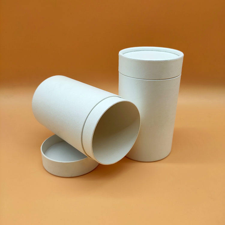 التغليف الأصلي أنبوب قابل للتحلل الحيوي، أنابيب من الورق المقوى الأبيض