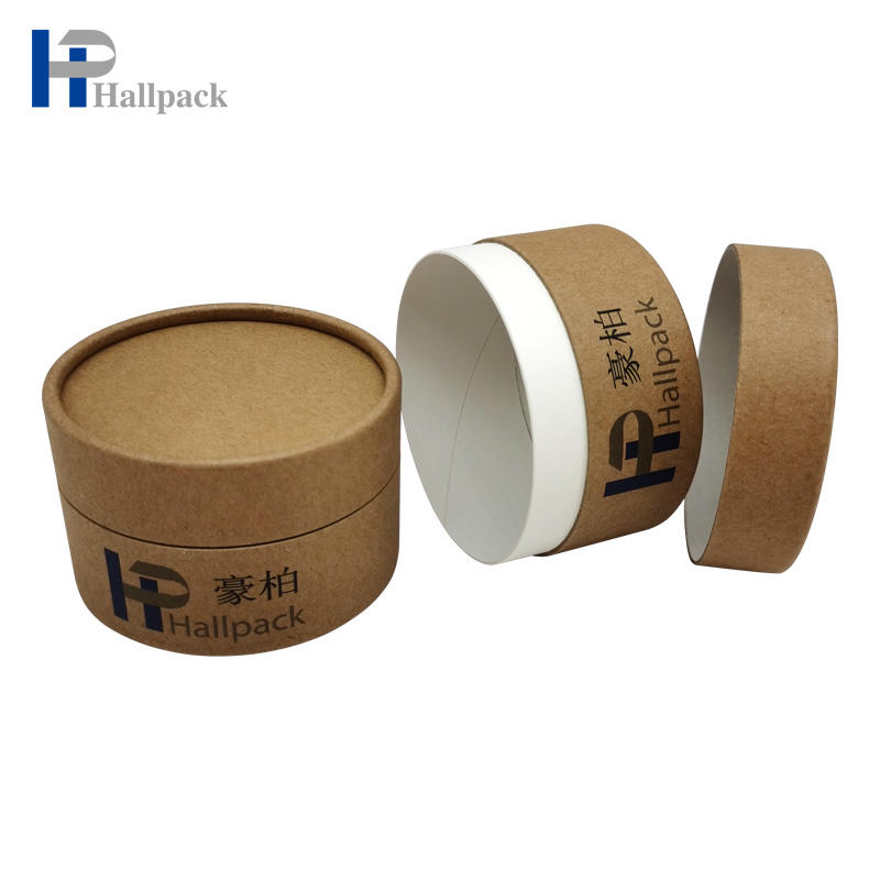 علبة هدية أنبوب ورق التغليف جيلي رماد كرافت أنبوب ورق دائري