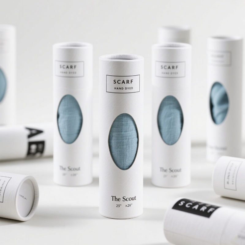 أسطوانة مستديرة ملائمة للبؤس البيئية أنبوب التغليف صندوق التغليف مربع تغليف الأنبوب مع نافذة