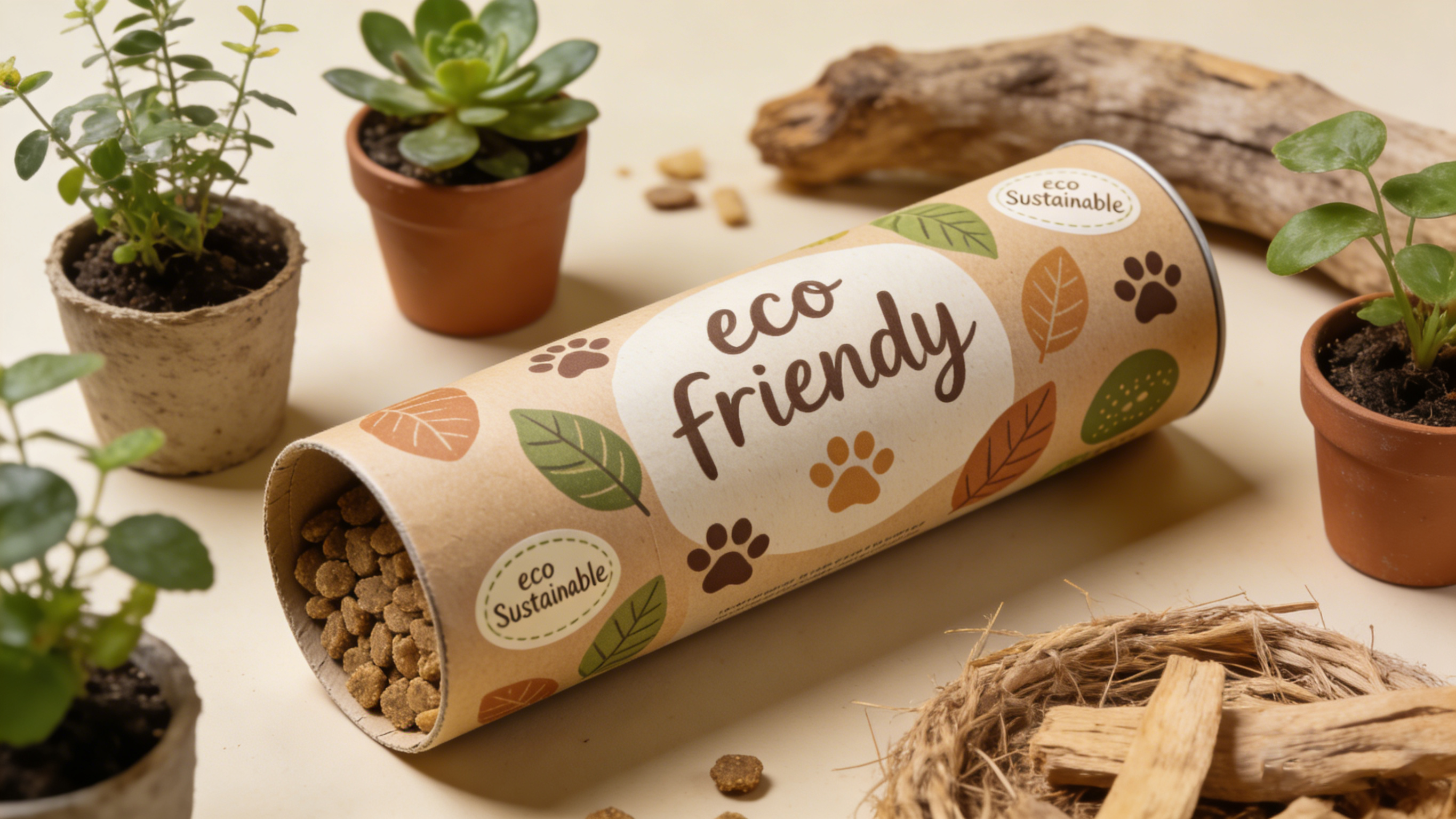 أنبوب ورقي لتغليف أغذية الحيوانات الأليفة