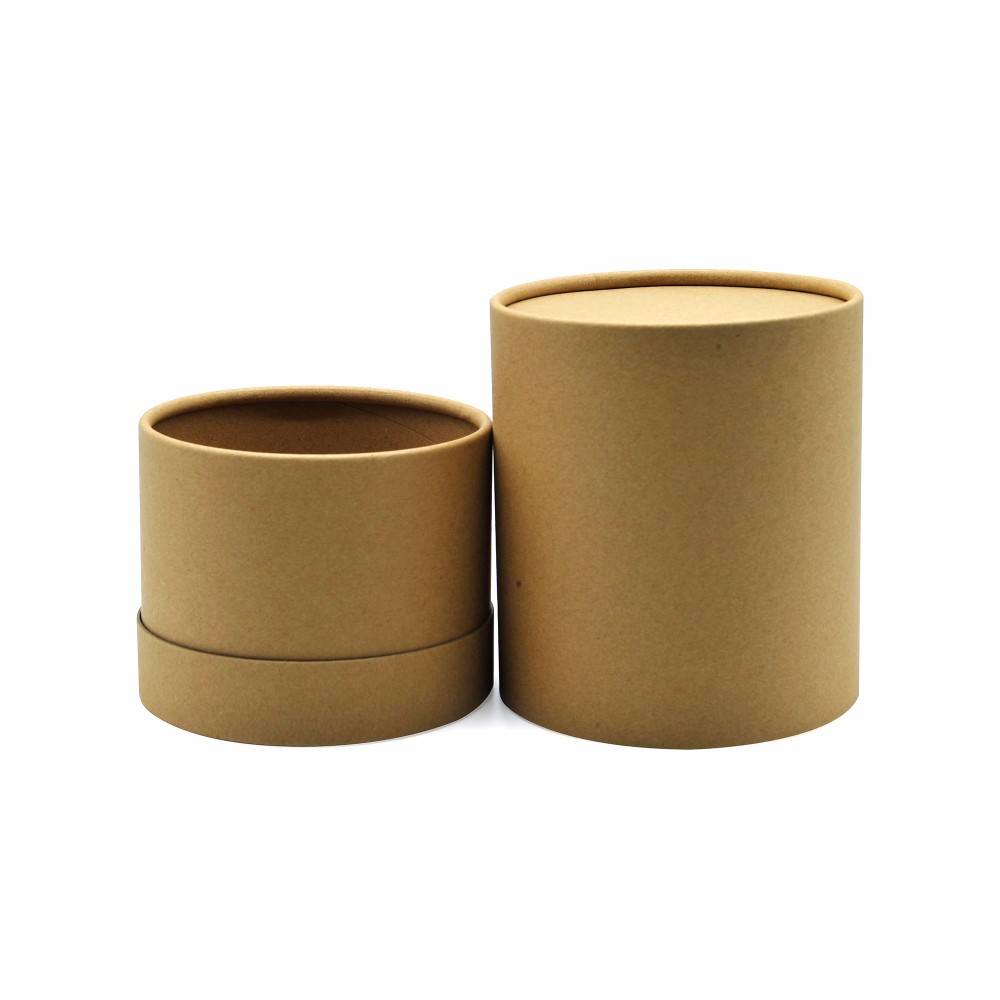 صندوق أسطوانة من الورق المقوى لمستحضرات التجميل الفاخرة القابلة للتحلل الحيوي مخصص لتغليف أنبوب الورق لزجاجة عطر الزيت العطري