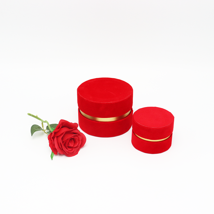 مجوهرات فاخرة مخصصة صندوق اسطوانة من الورق المقوى صندوق أنبوب دائري معبأ لمشاهدة أقراط الأحجار الكريمة وقلادة سوار