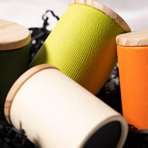 القابلة للتحلل الغذاء الصف غطاء خشبي اسطوانة الشاي التعبئة والتغليف القهوة كرافت ورقة أنبوب أنبوب دائري