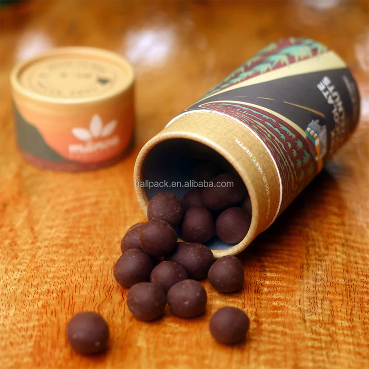 قابلة لإعادة التدوير صديقة للبيئة حبوب منع الحمل الغذائية الملحق كبسولات الكولاجين التعبئة والتغليف مسحوق فارغ كرافت التعبئة والتغليف أنبوب ورقي للكبسولات